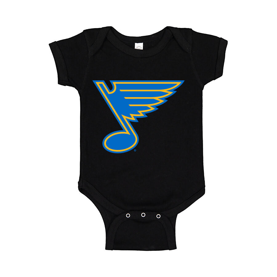 St. Louis Blues Baby Romper Onesie - Black
