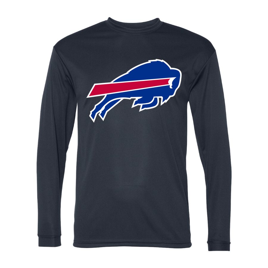 Men's Buffalo Bills Polyester Long Sleeve T-Shirt - Navy