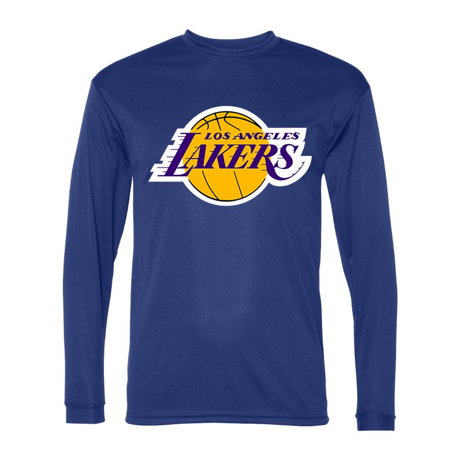 Men's Los Angeles Lakers Polyester Long Sleeve T-Shirt - Royal Blue