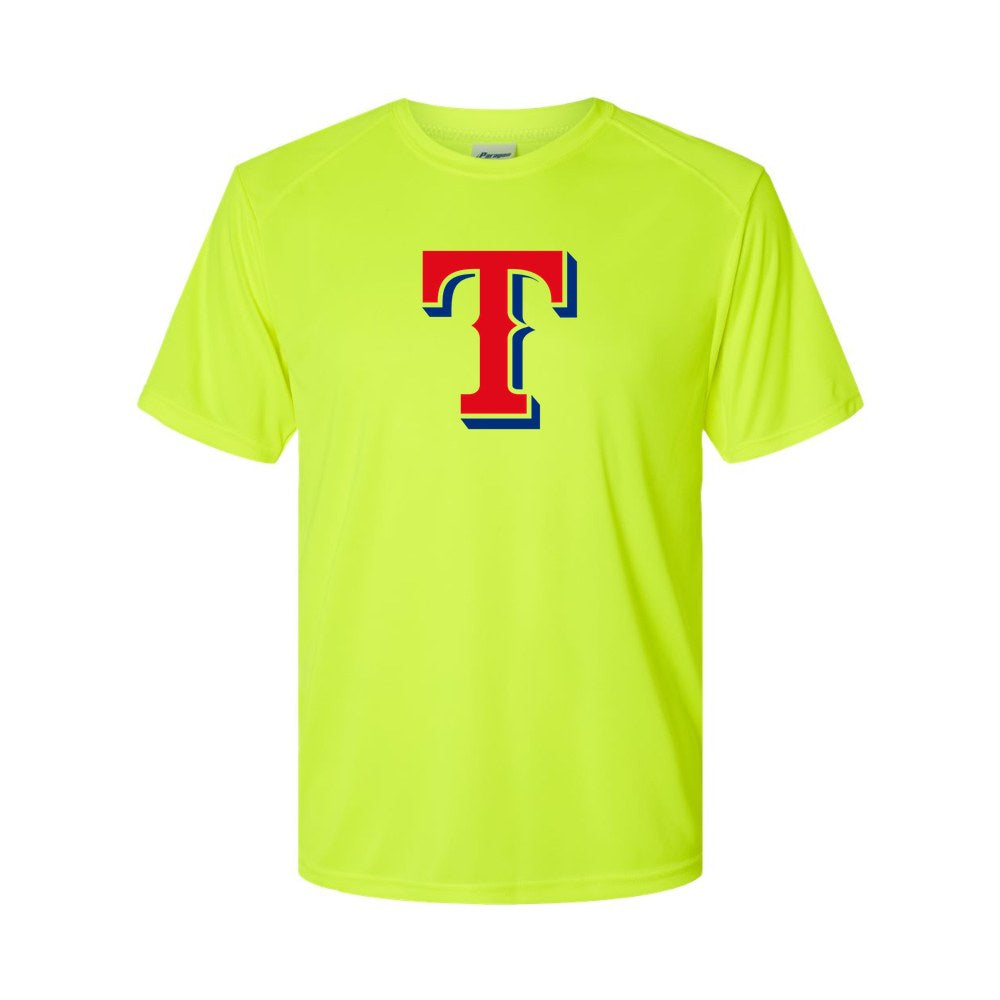 Texas Rangers Polyester T-Shirt - Safety Green