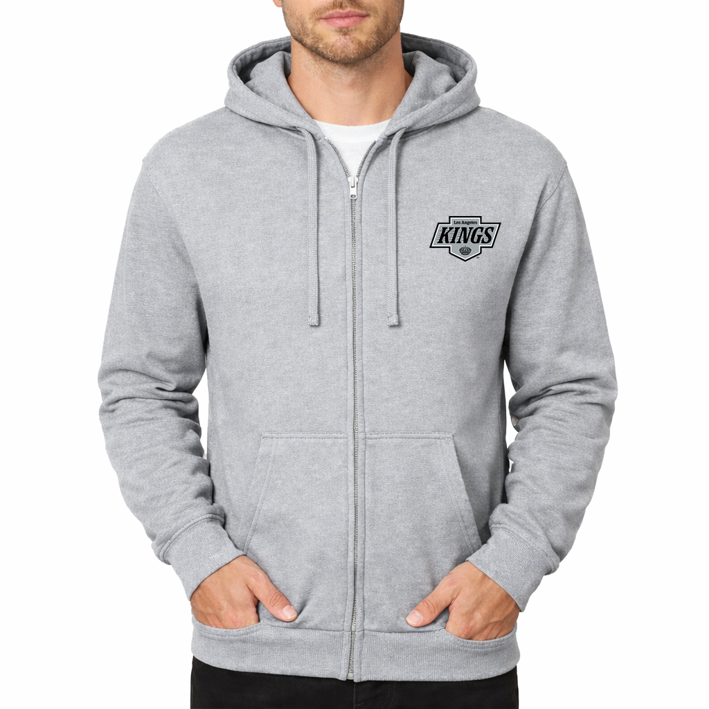 Men's Los Angeles Kings Zipper Hoodie - Grey
