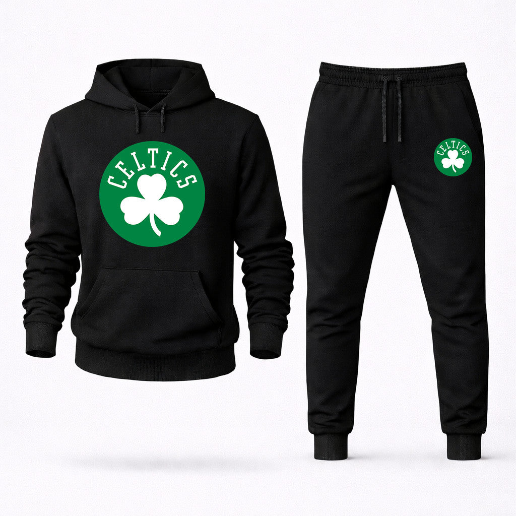 Boston Celtics Hoodie and Joggers Set - Black