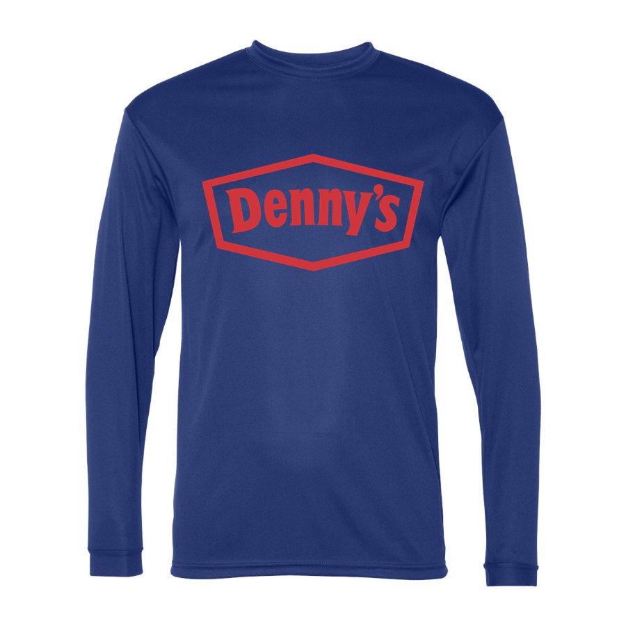 Men's Dennys Alternate Polyester Long Sleeve T-Shirt - Royal Blue