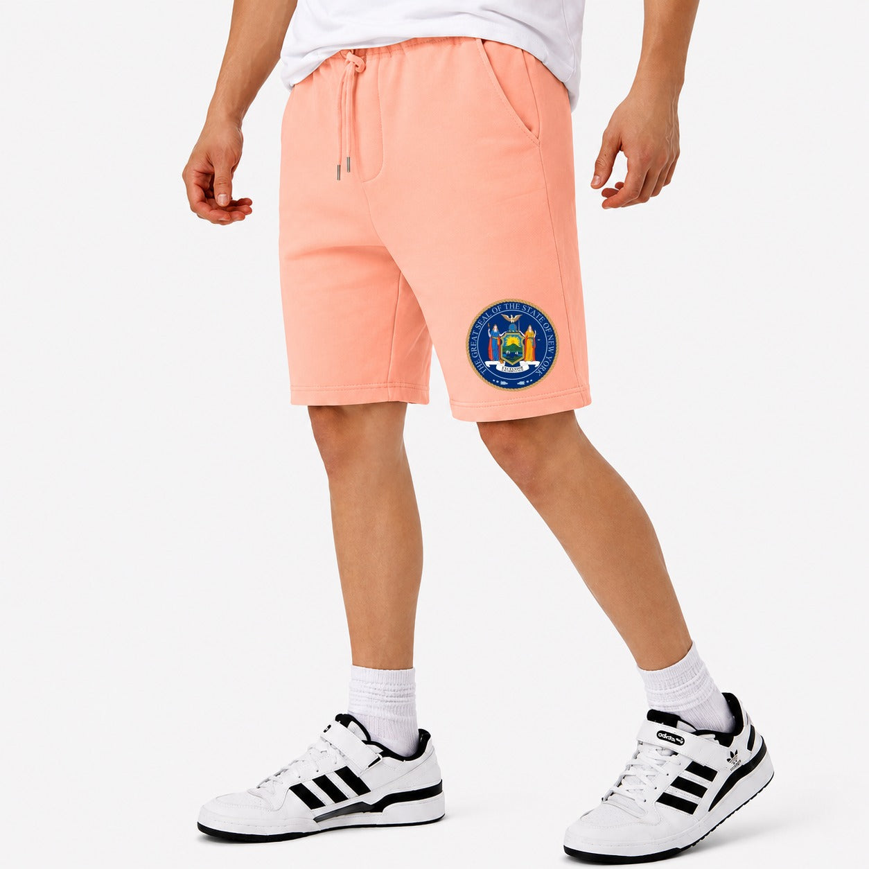 Men's New York Cotton Shorts - Peach