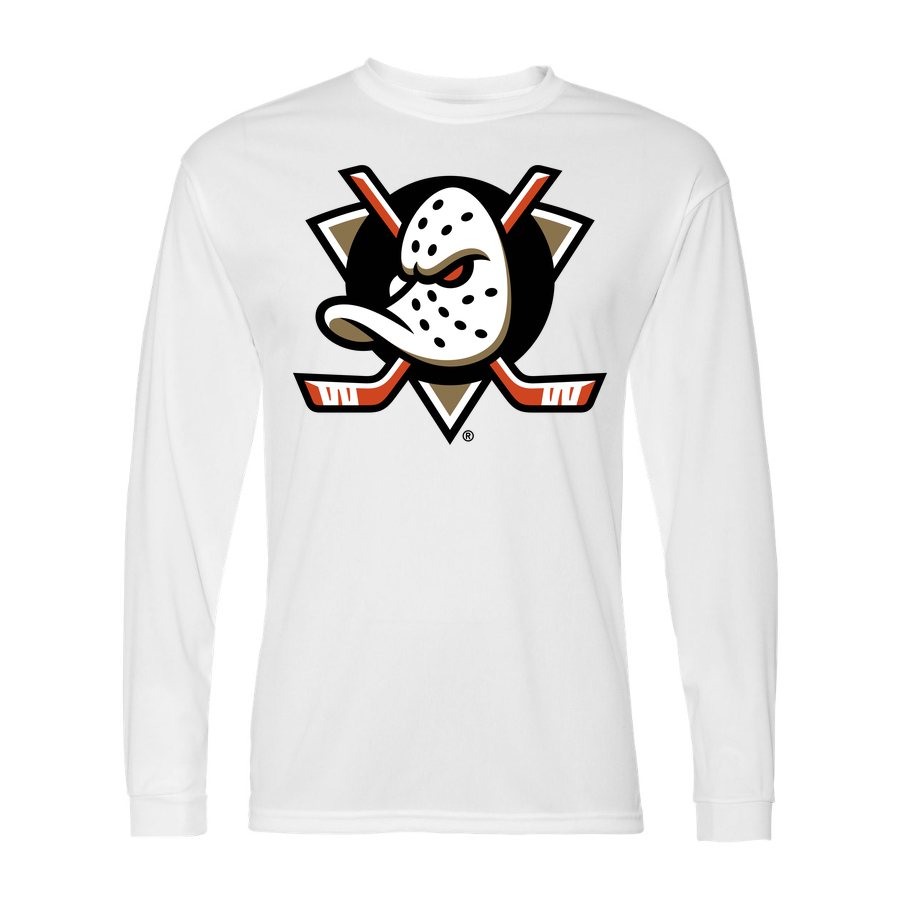 Men's Anaheim Ducks Polyester Long Sleeve T-Shirt - White