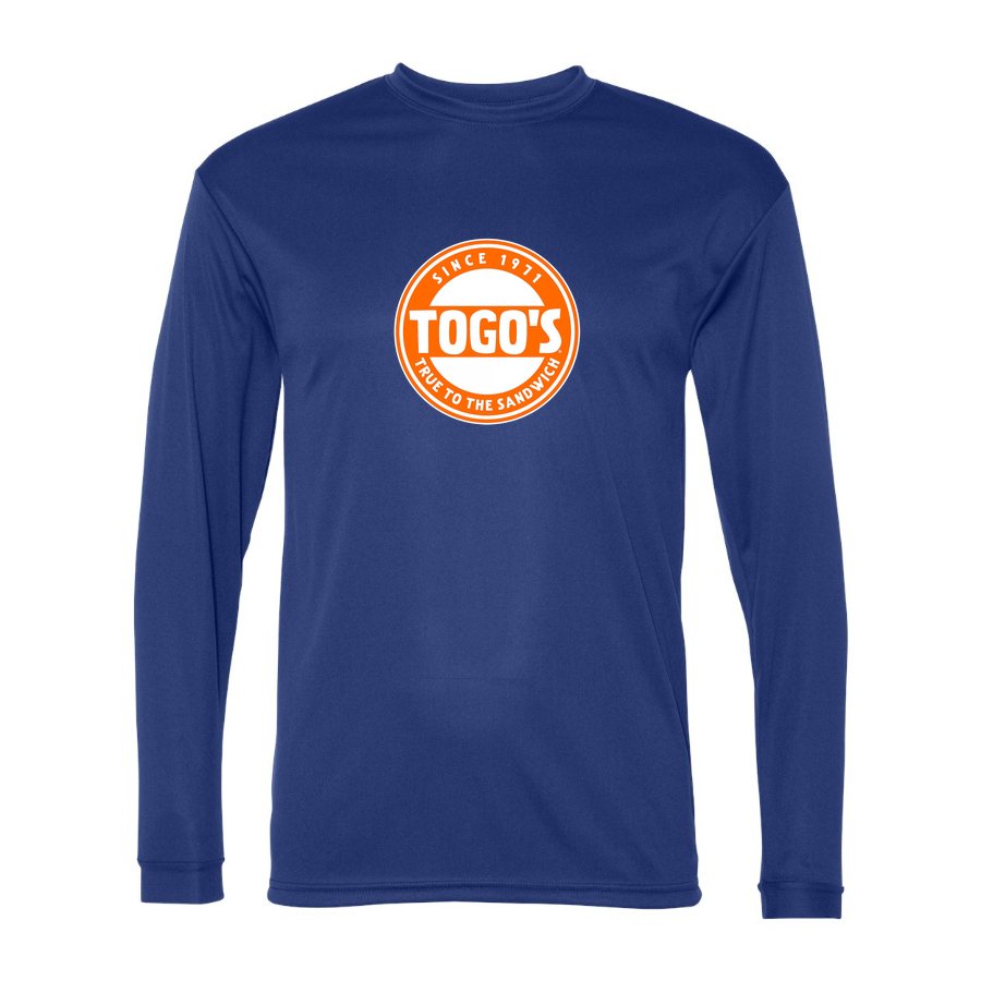Men's Togos Polyester Long Sleeve T-Shirt - Royal Blue