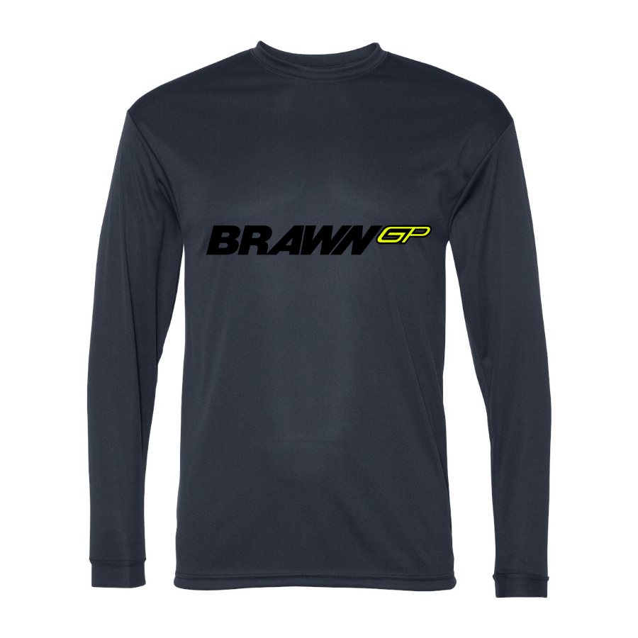 Men's Brawn GP Polyester Long Sleeve T-Shirt - Navy