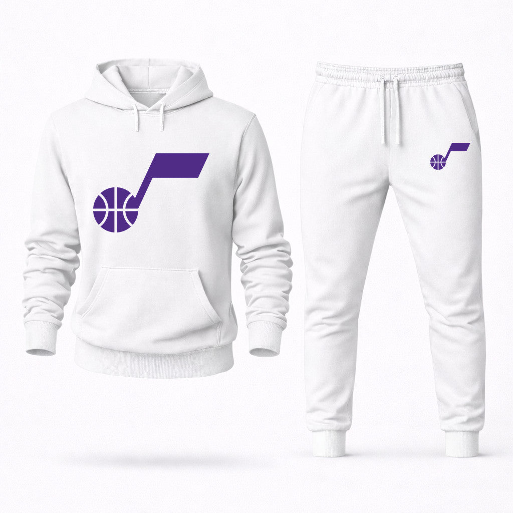 Utah Jazz Hoodie and Joggers Set - White