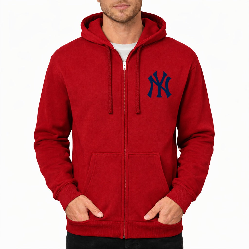 Men's New York Yankees Zipper Hoodie - Red