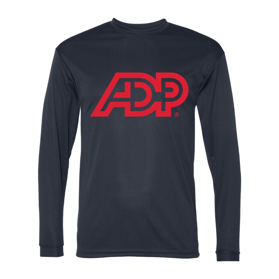 Men's ADP Polyester Long Sleeve T-Shirt - Navy