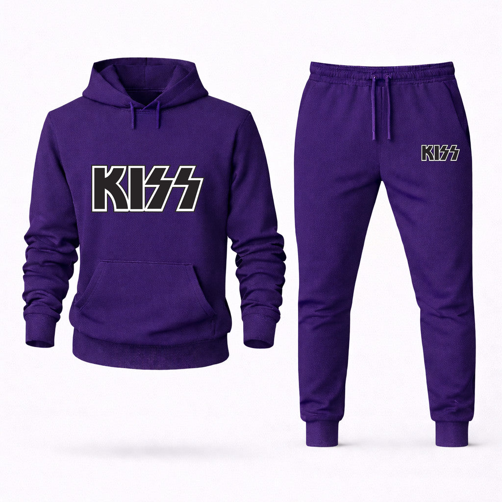 KISS Hoodie and Joggers Set - Purple
