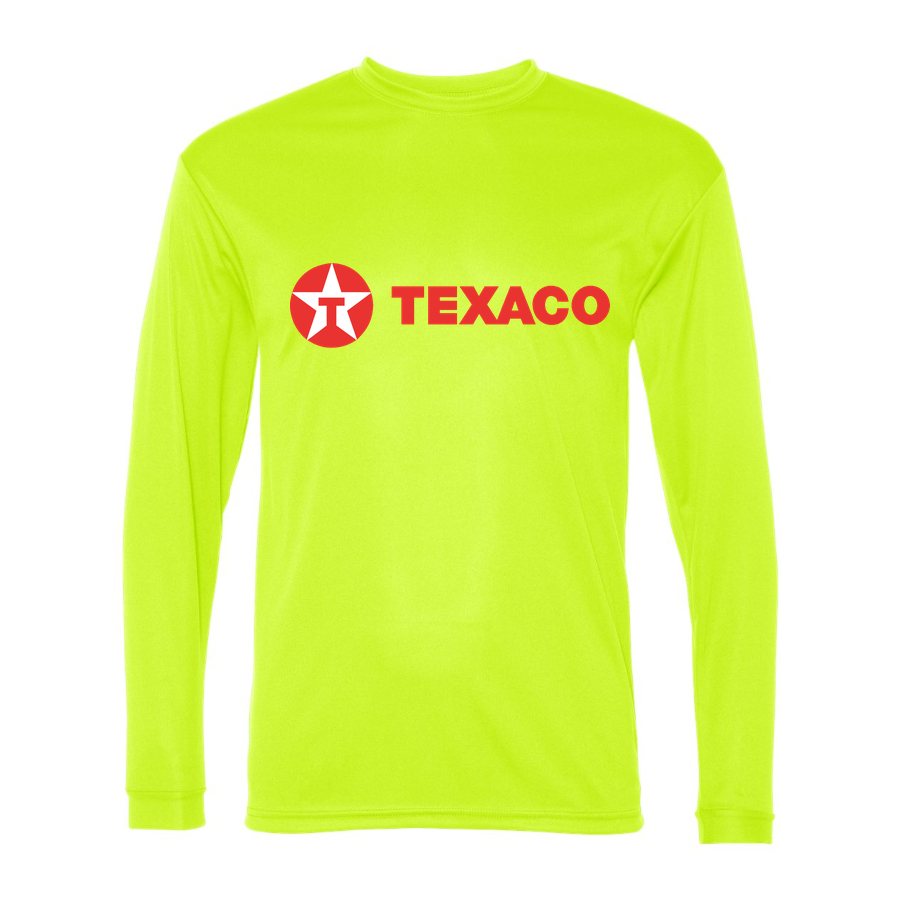 Men's Texaco Polyester Long Sleeve T-Shirt - Safety Yellow