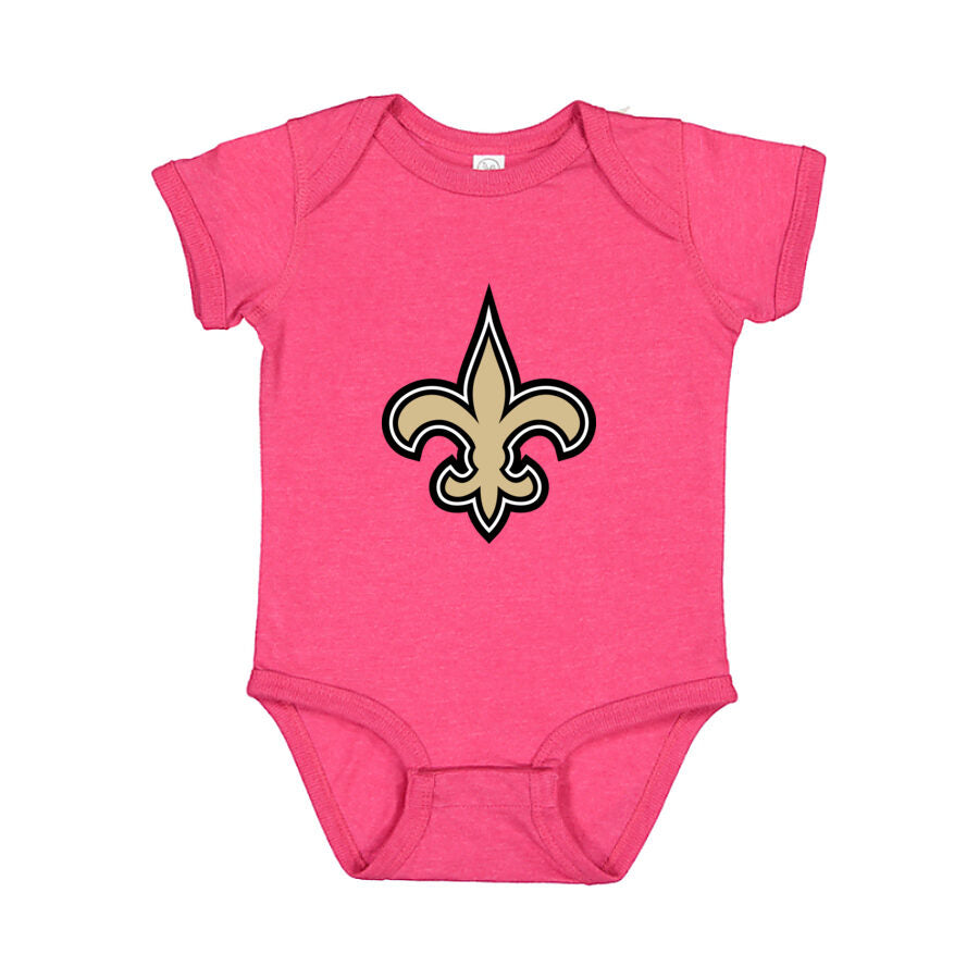New Orleans Saints Baby Romper Onesie - Pink