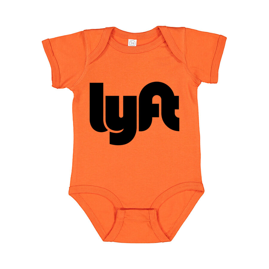 Lyft Black Logo Baby Romper Onesie - Orange