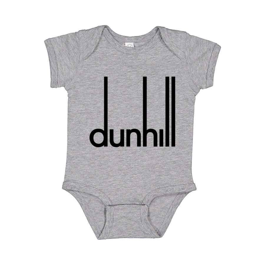 Dunhill Black Logo Baby Romper Onesie - Gray