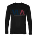 Men's American-Volleyball-League-Logo Polyester Long Sleeve T-Shirt - Black