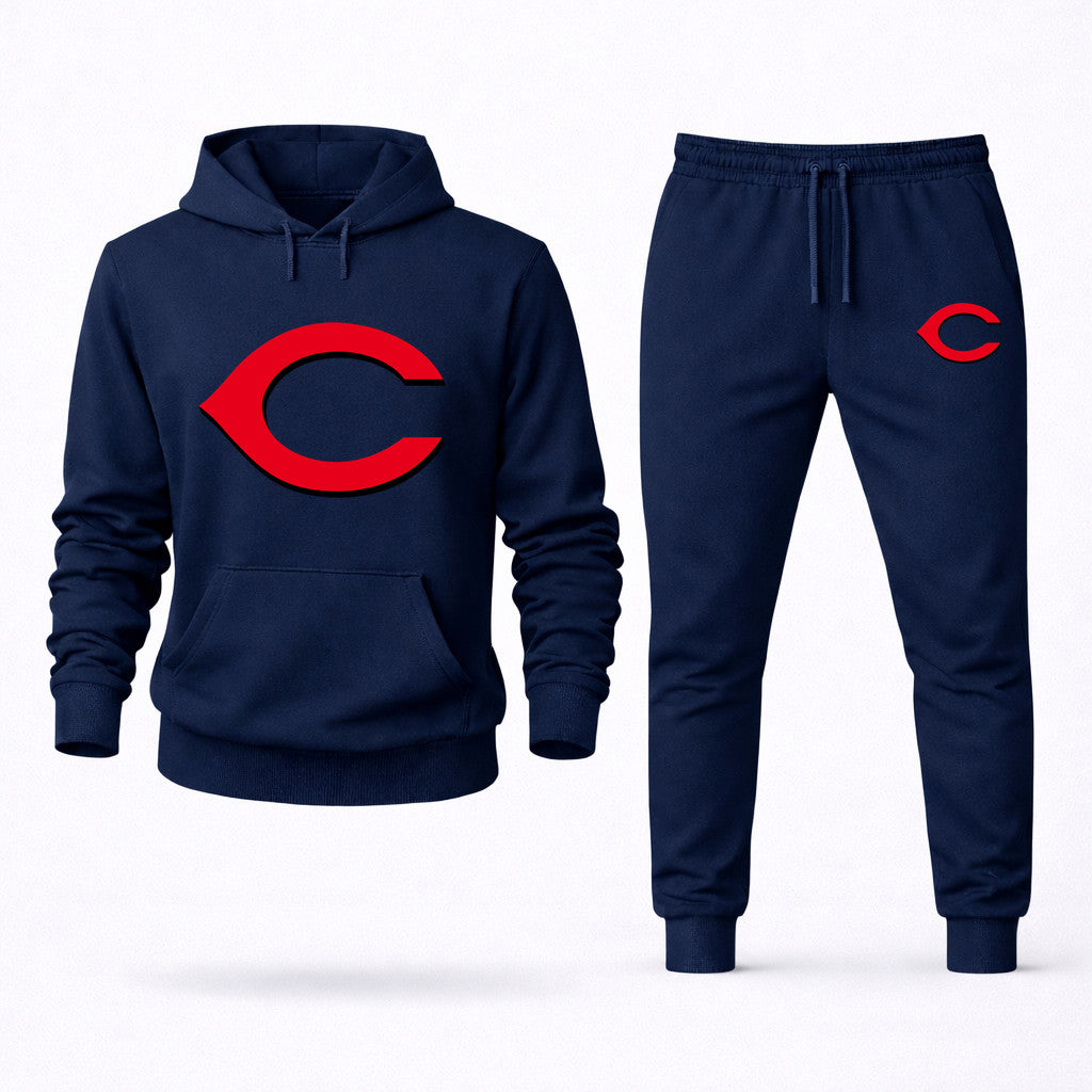 Cincinnati Reds Hoodie and Joggers Set - Navy