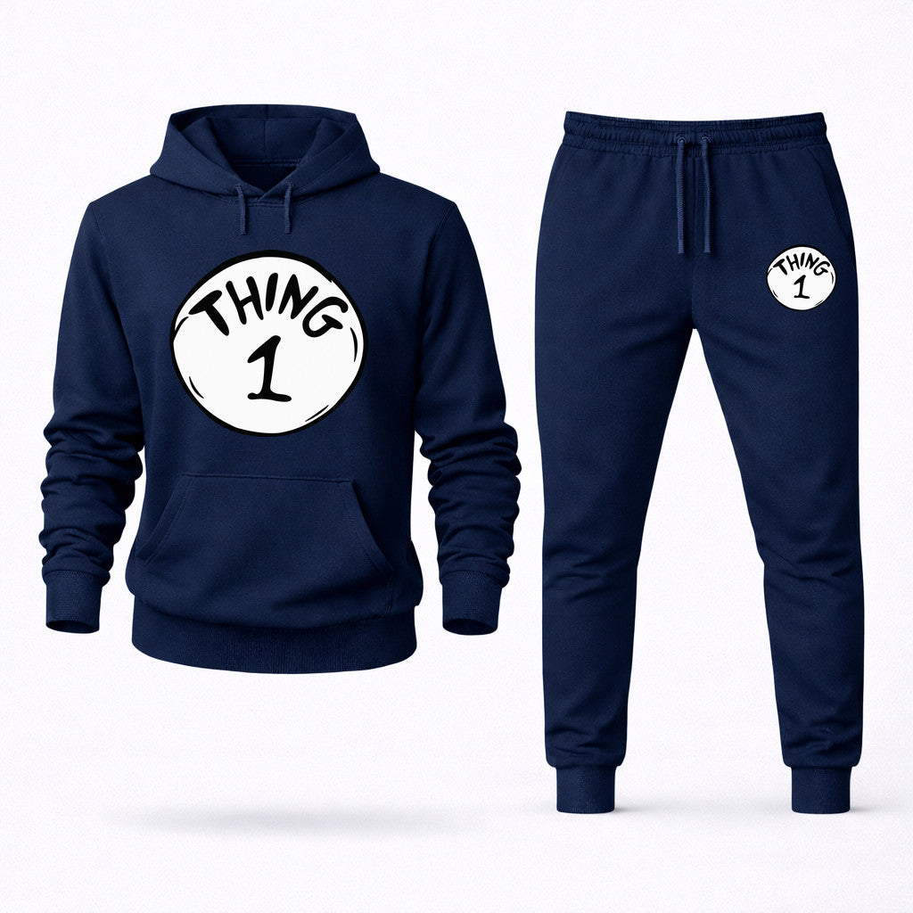 Dr. Seuss Thing 1 Hoodie and Joggers Set - Navy