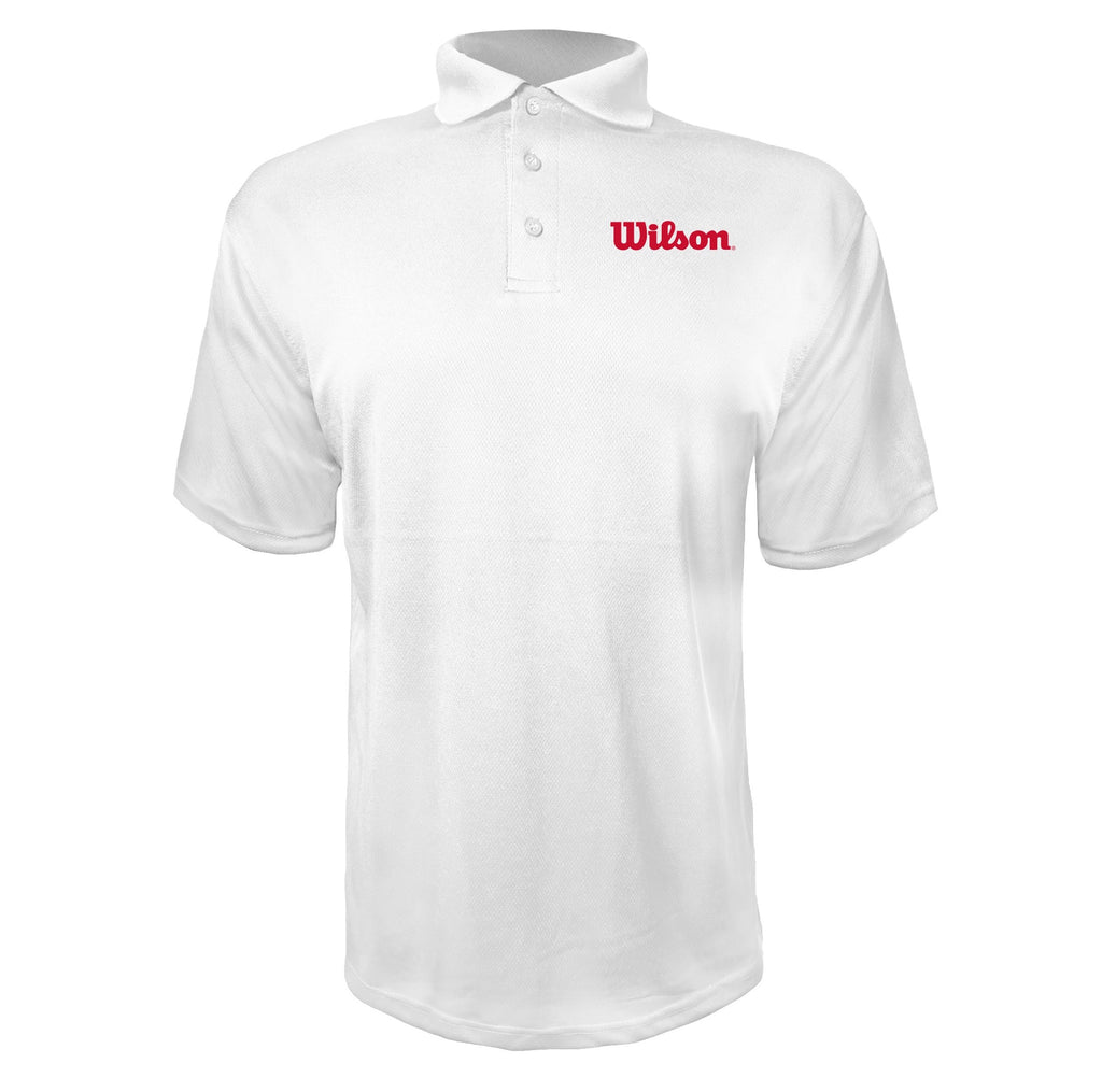 Wilson men's polyester polo in White