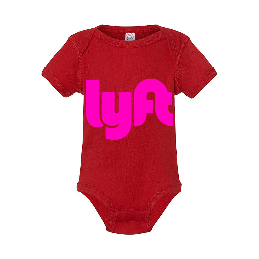 Lyft Pink Logo Baby Romper Onesie - Red