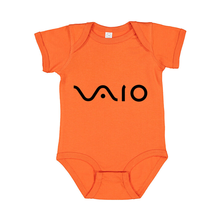 Sony VAIO Black Logo Baby Romper Onesie - Orange