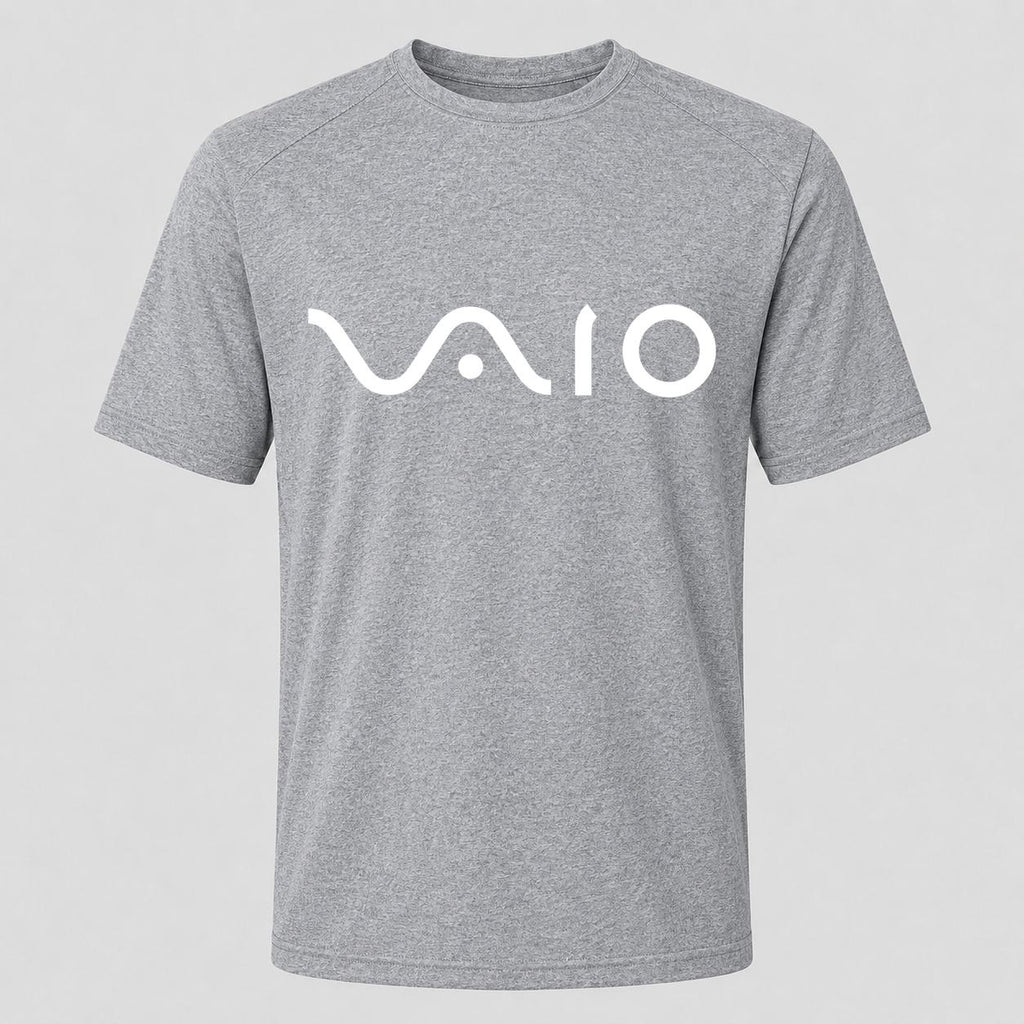 Men's Sony VAIO White Performance T-Shirt - Gray