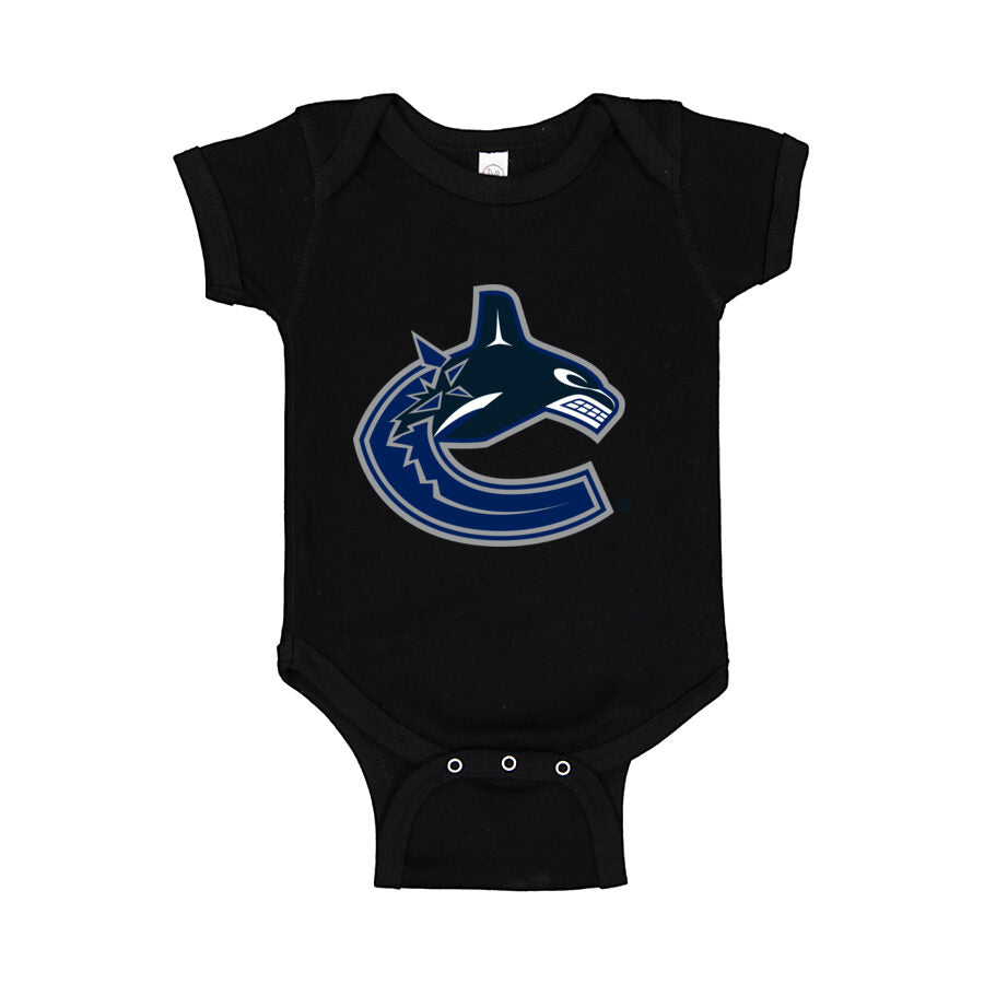 Vancouver Canucks Baby Romper Onesie - Black