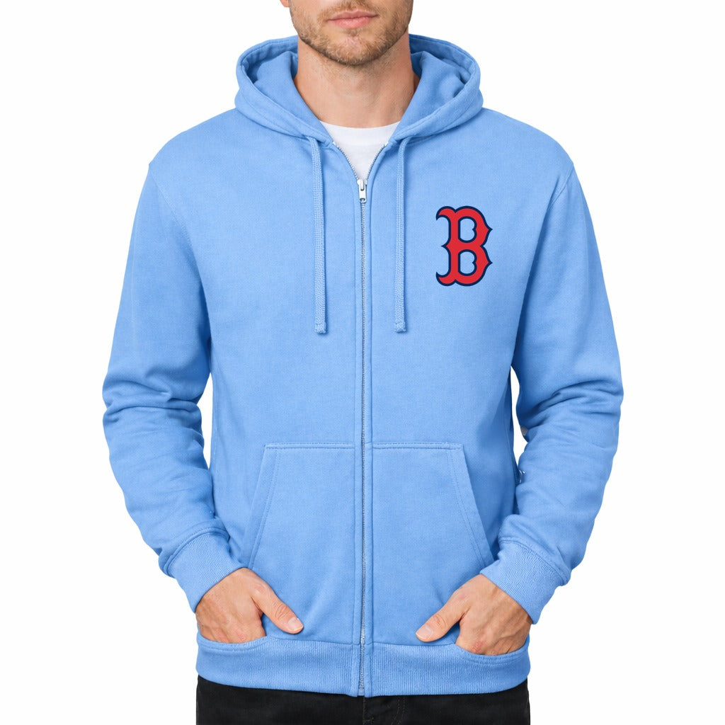 Men's Boston Red Sox Zipper Hoodie - Light Blue