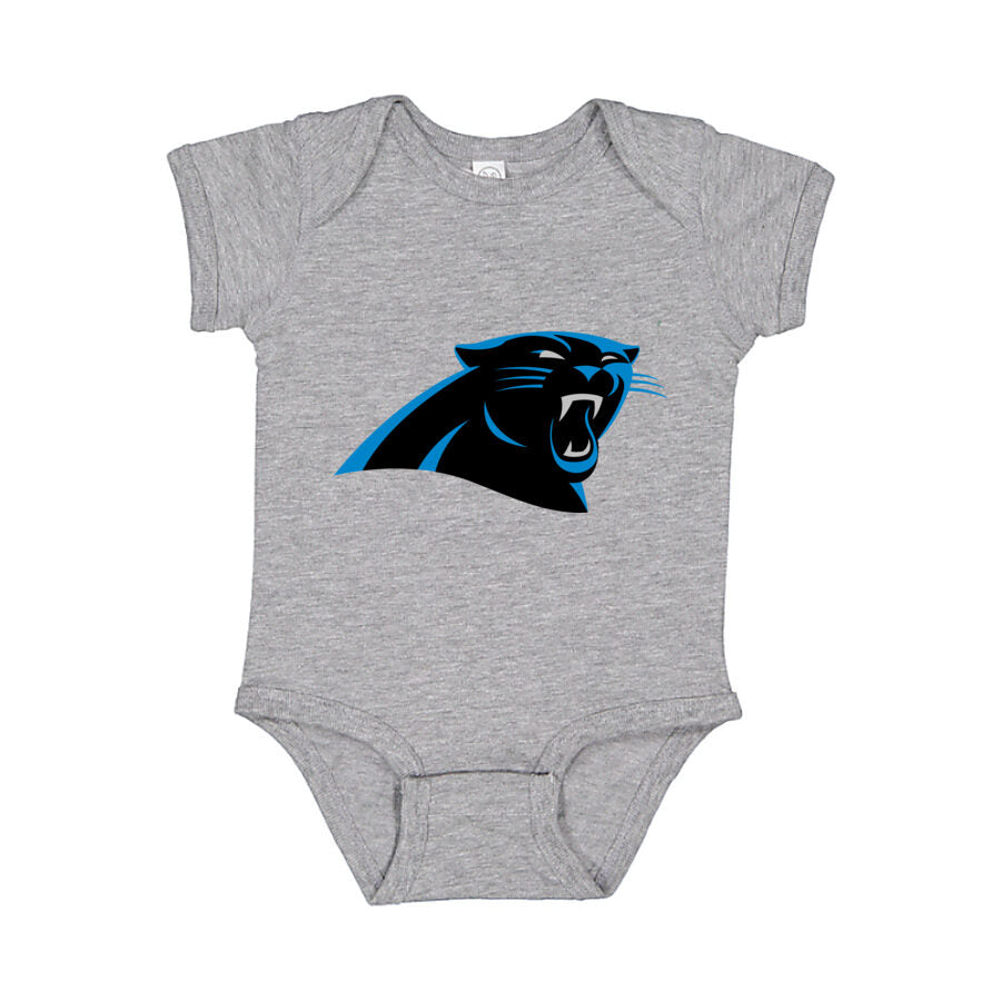 Carolina Panthers Baby Romper Onesie - Gray
