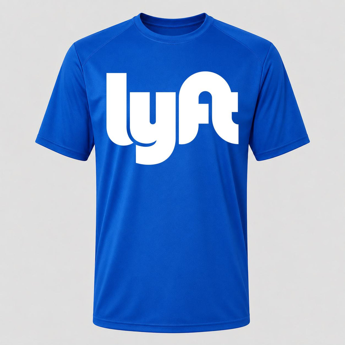 Men's Lyft White Performance T-Shirt - Royal Blue