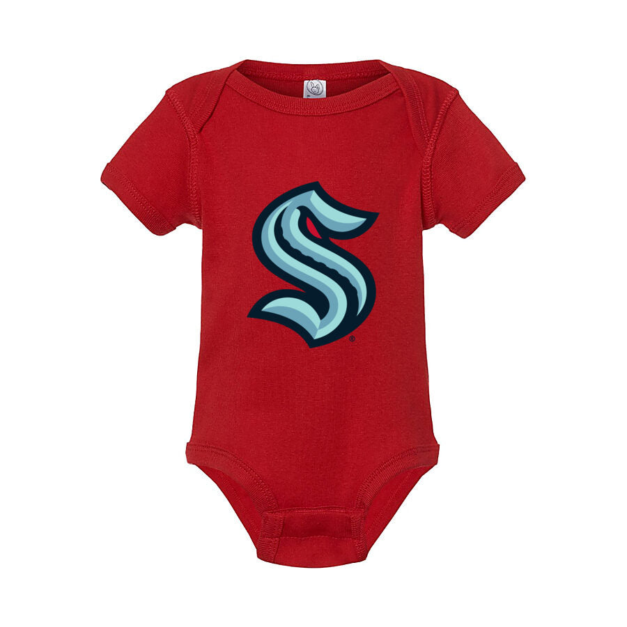 Seattle Kraken Baby Romper Onesie - Red