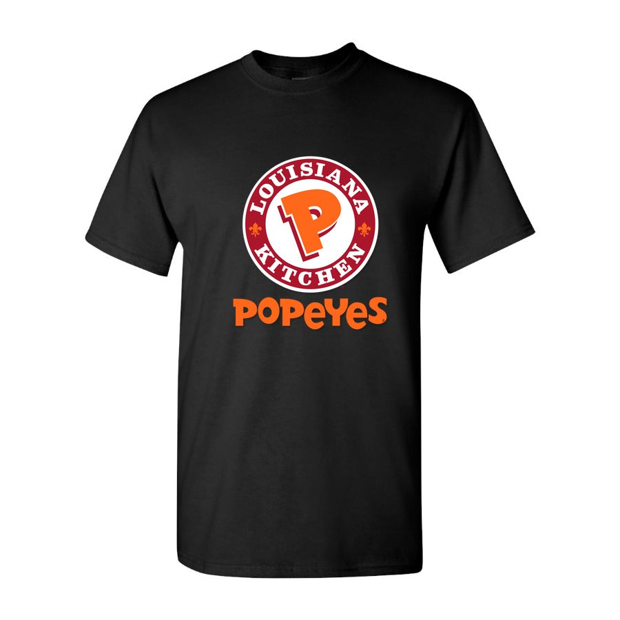 Men's Popeyes Louisiana Kitchen Cotton T-Shirt - Black