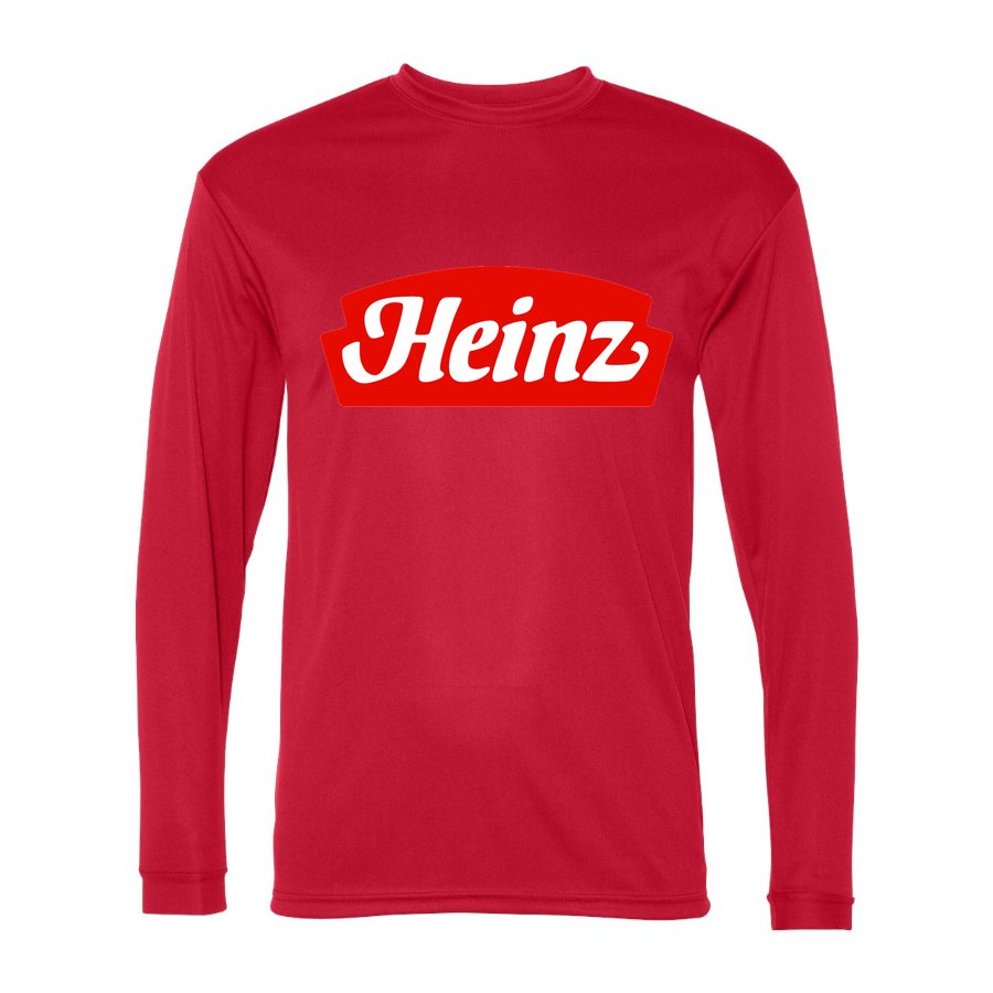 Men's Heinz food Polyester Long Sleeve T-Shirt - Red
