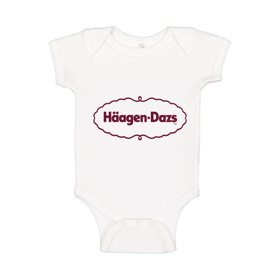 Häagen-Dazs Baby Romper Onesie - White