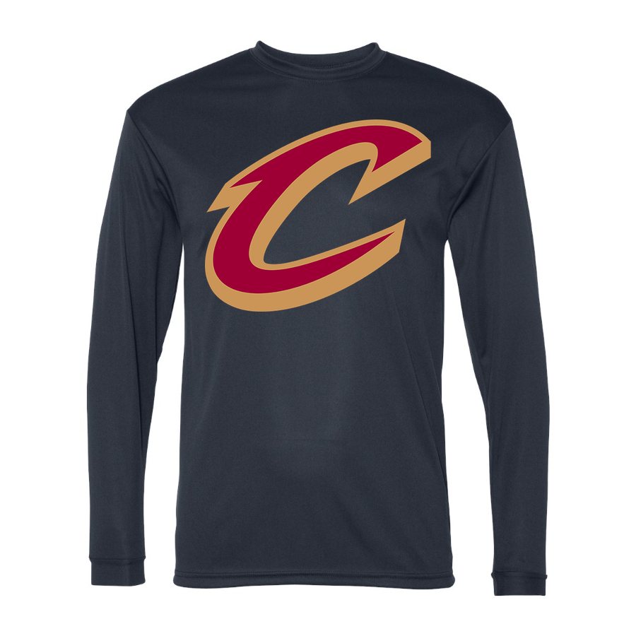 Men's Cleveland Cavaliers Polyester Long Sleeve T-Shirt - Navy