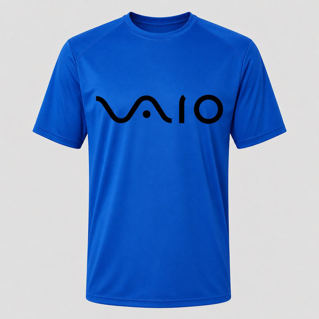Men's Sony VAIO Black Performance T-Shirt - Royal Blue