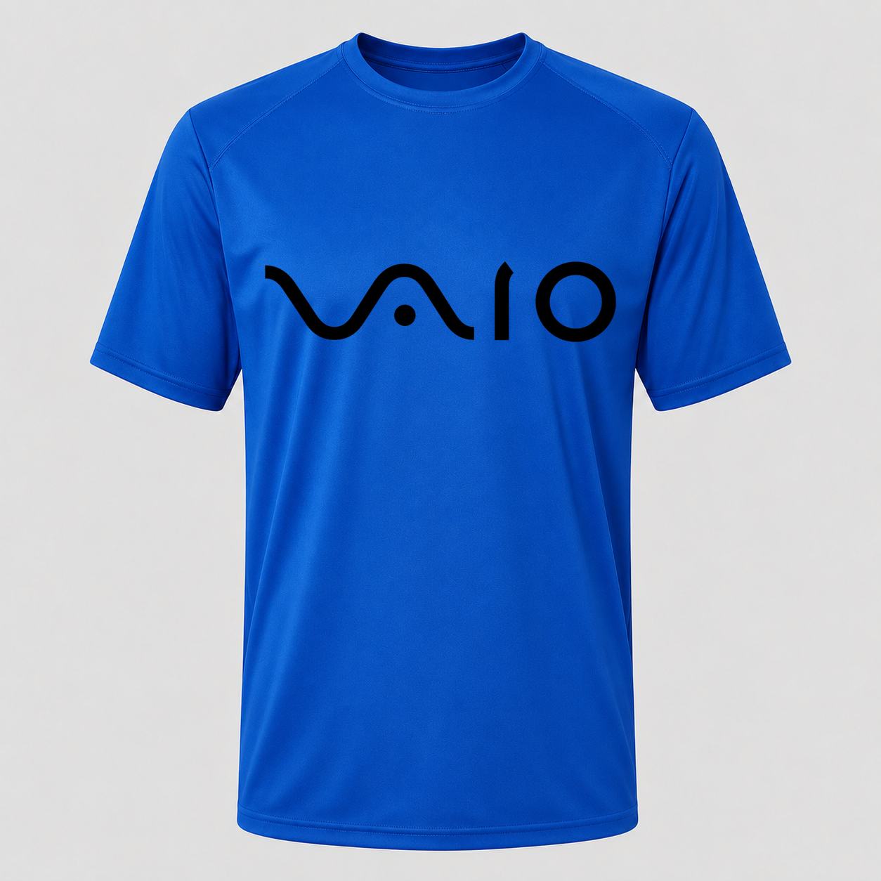 Men's Sony VAIO Black Performance T-Shirt - Royal Blue
