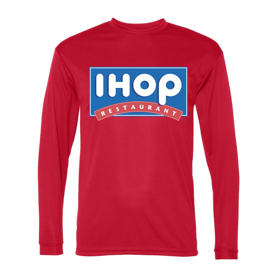 Men's IHOP Polyester Long Sleeve T-Shirt - Red