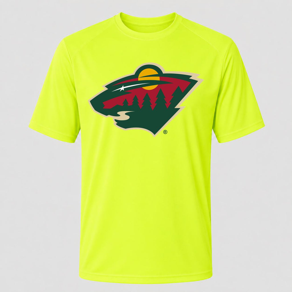 Men's Minnesota Wild Performance T-Shirt - Safety Green
