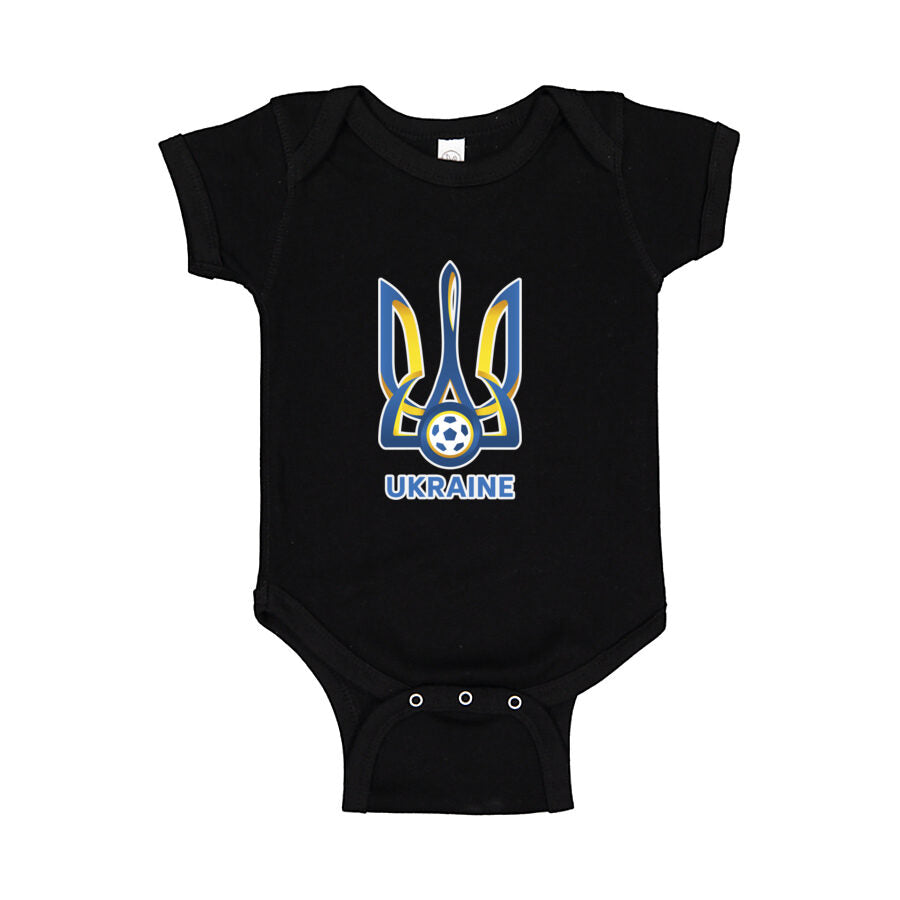 Ukraine National Football Team Baby Romper Onesie - Black