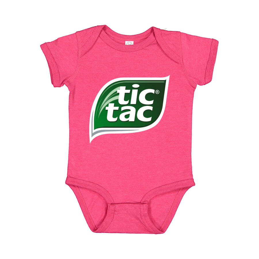 Tic Tac Baby Romper Onesie - Pink