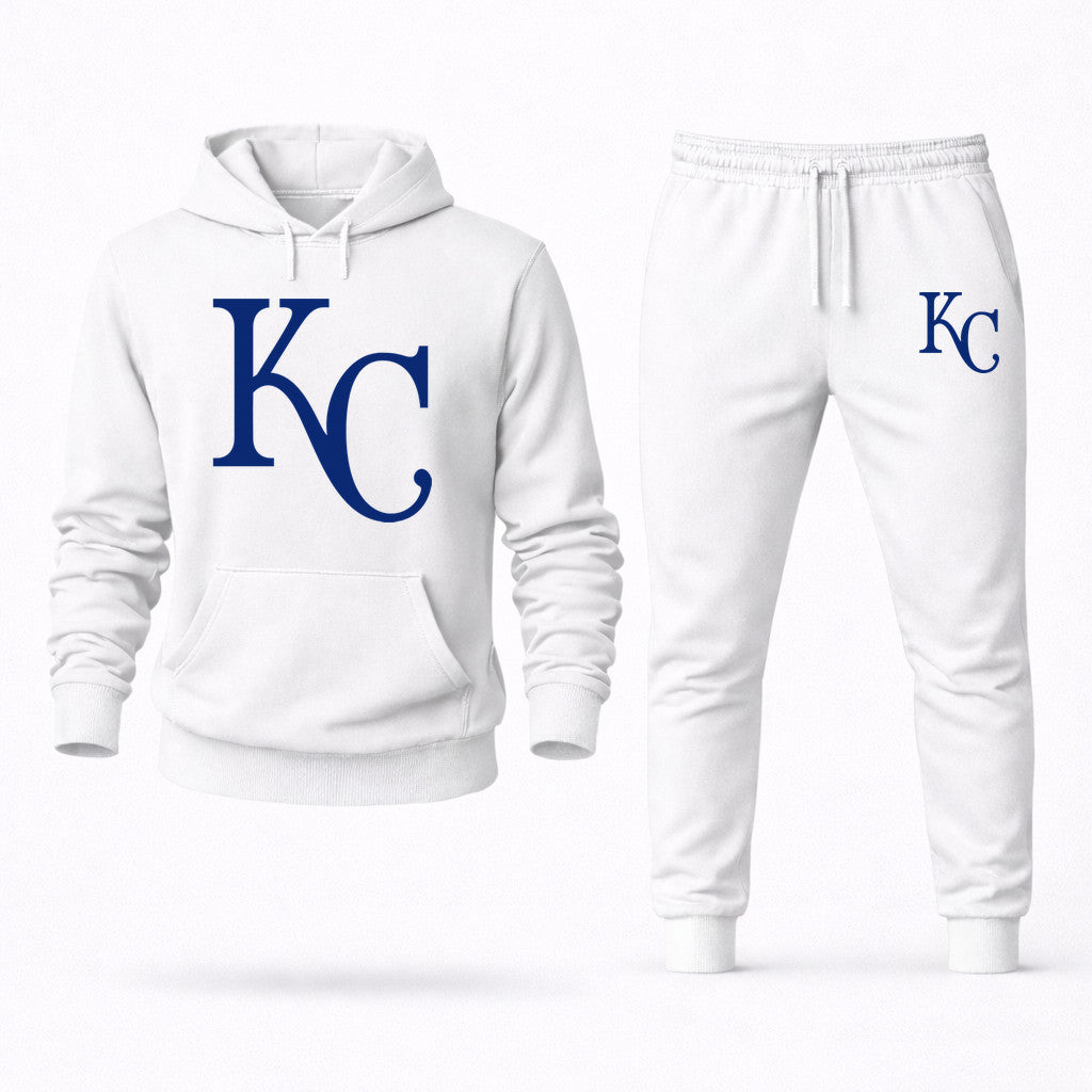 Kansas City Royals Hoodie and Joggers Set - White