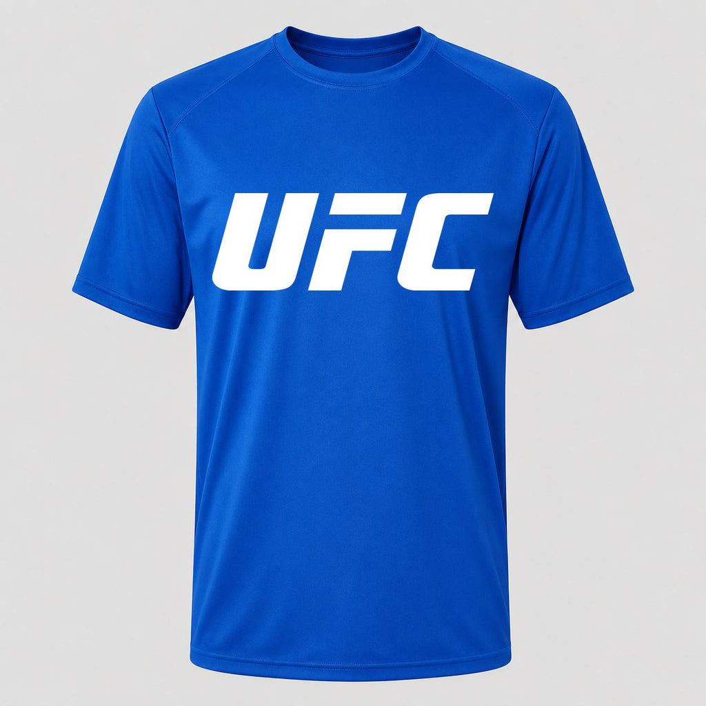 Men's UFC White Performance T-Shirt - Royal Blue