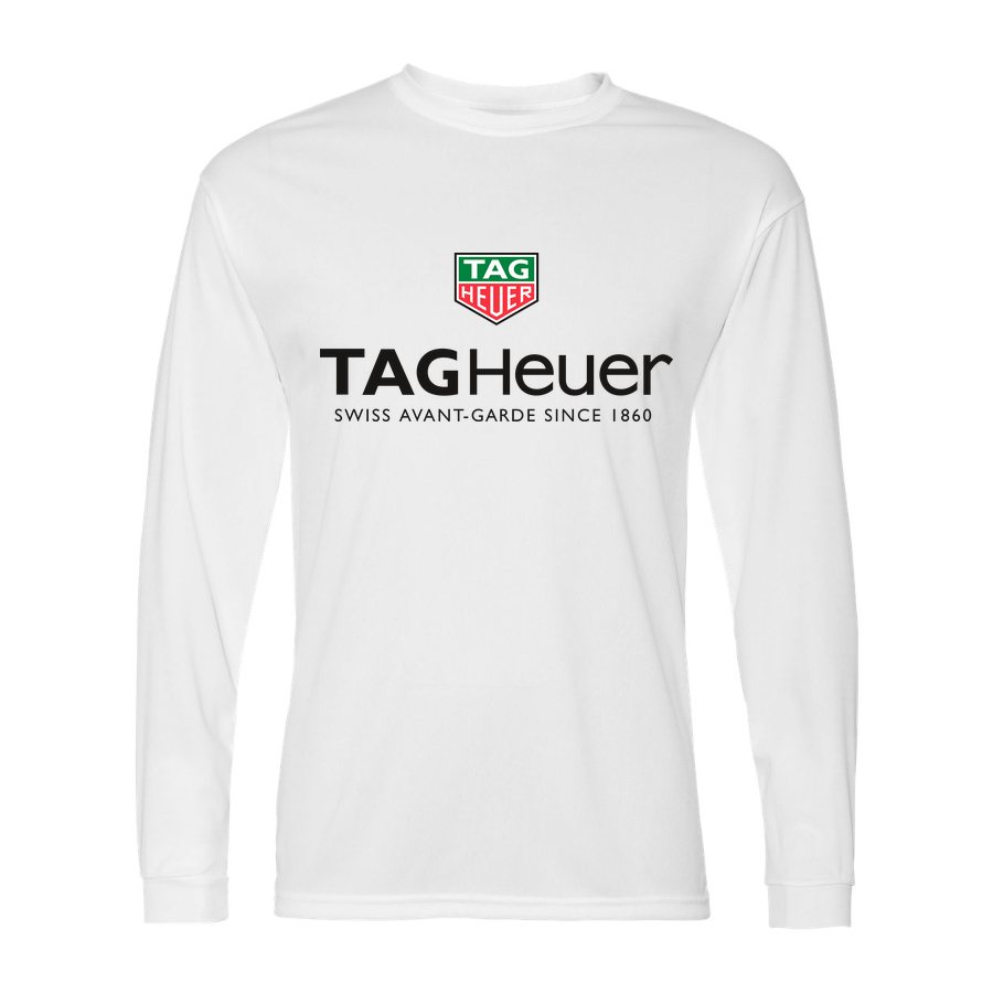 Men's TAG Heuer Polyester Long Sleeve T-Shirt - White