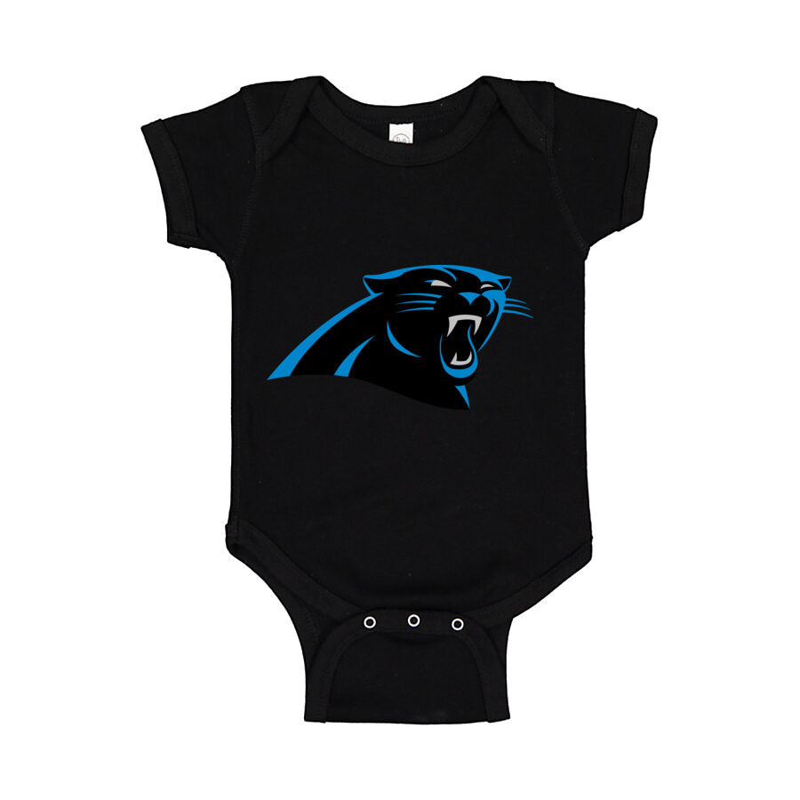Carolina Panthers Baby Romper Onesie - Black