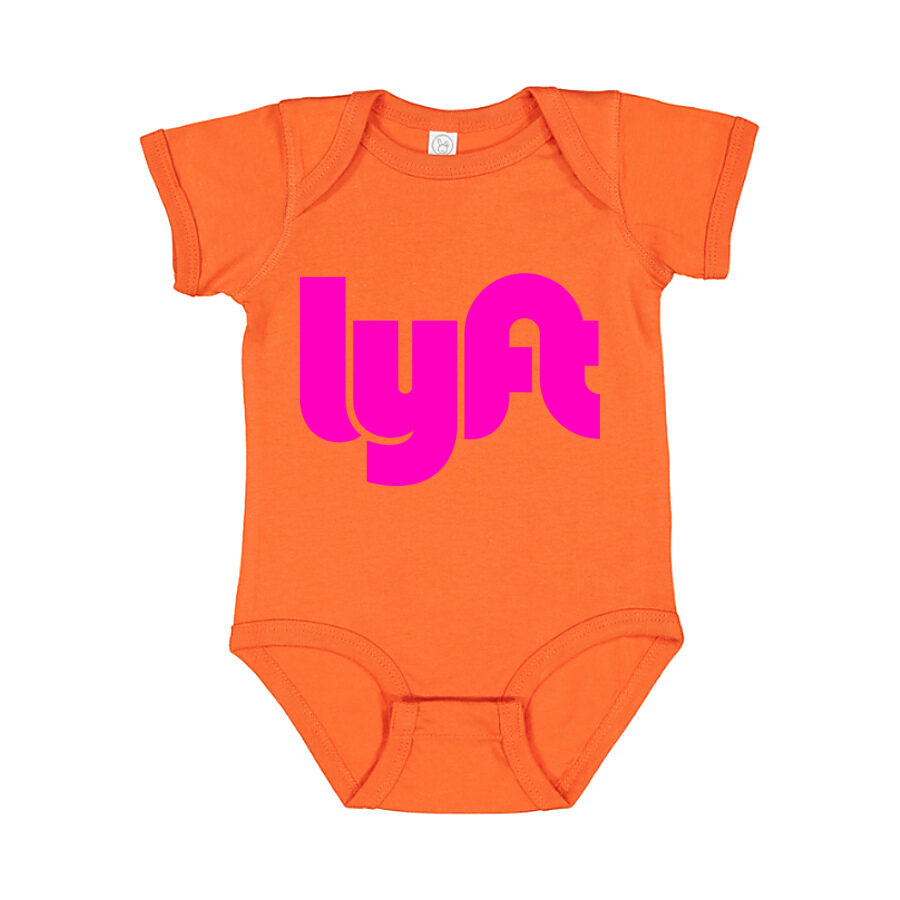 Lyft Pink Logo Baby Romper Onesie - Orange