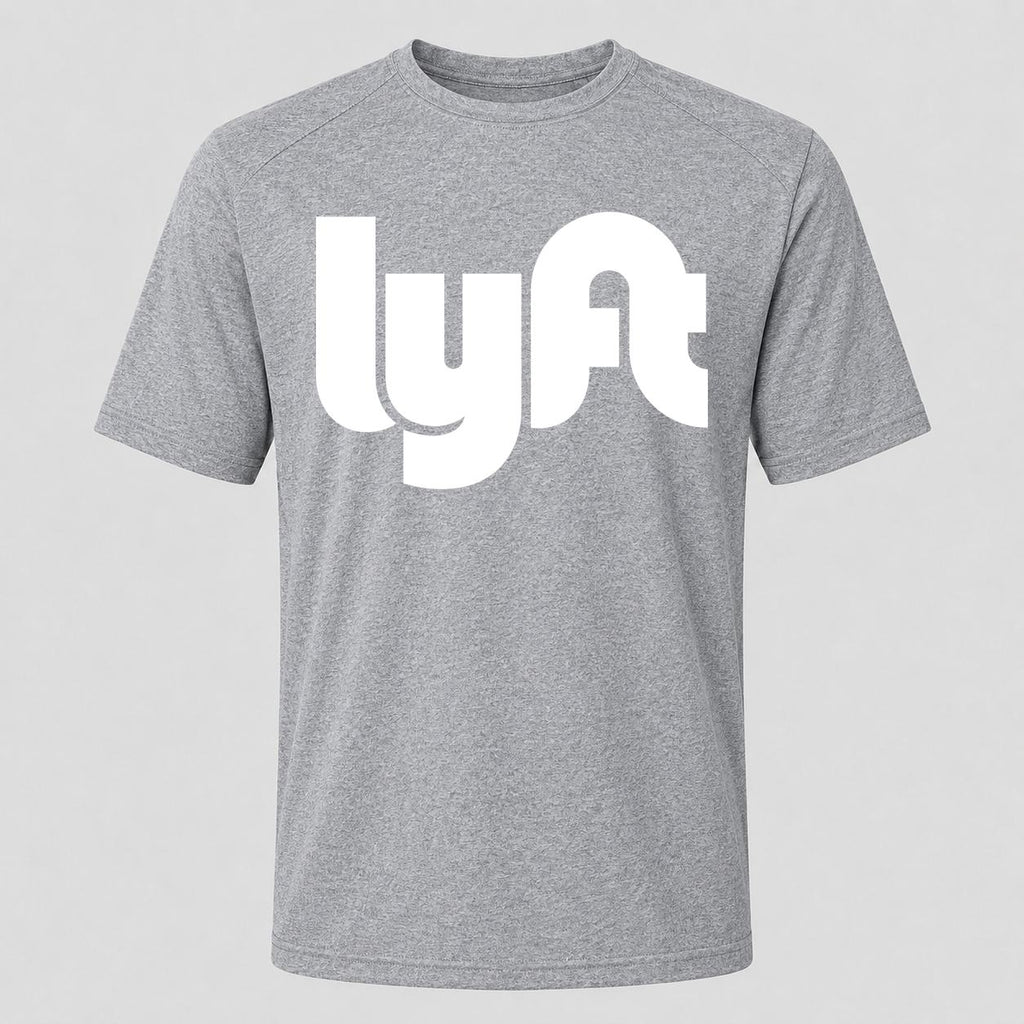 Men's Lyft White Performance T-Shirt - Gray
