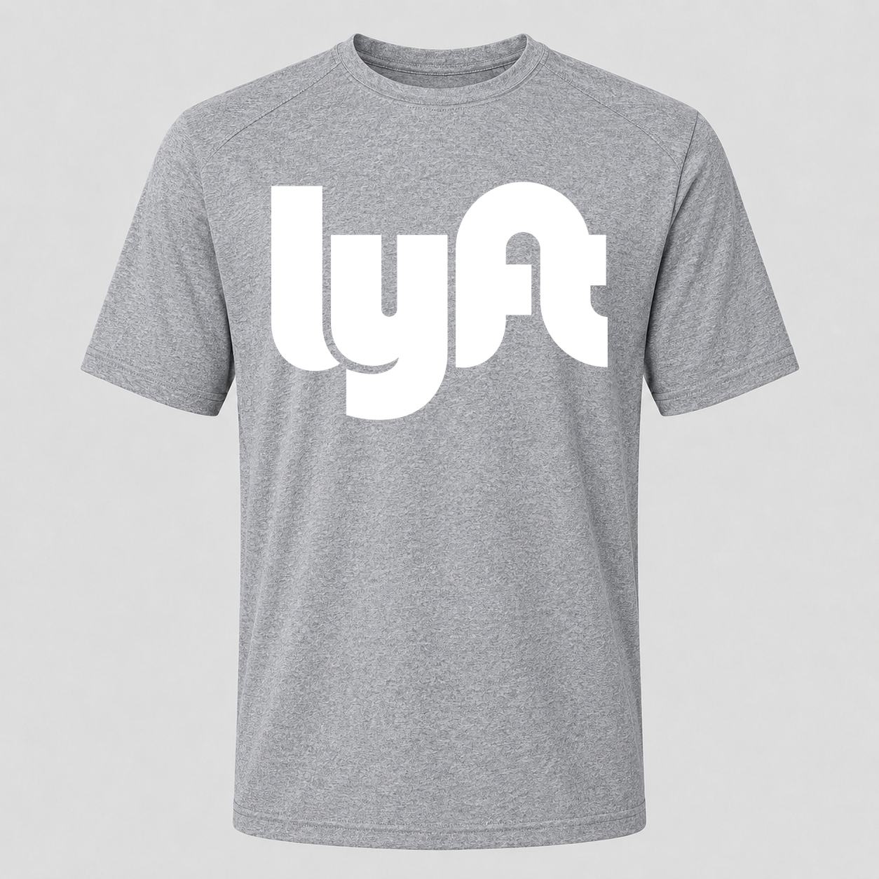 Men's Lyft White Performance T-Shirt - Gray
