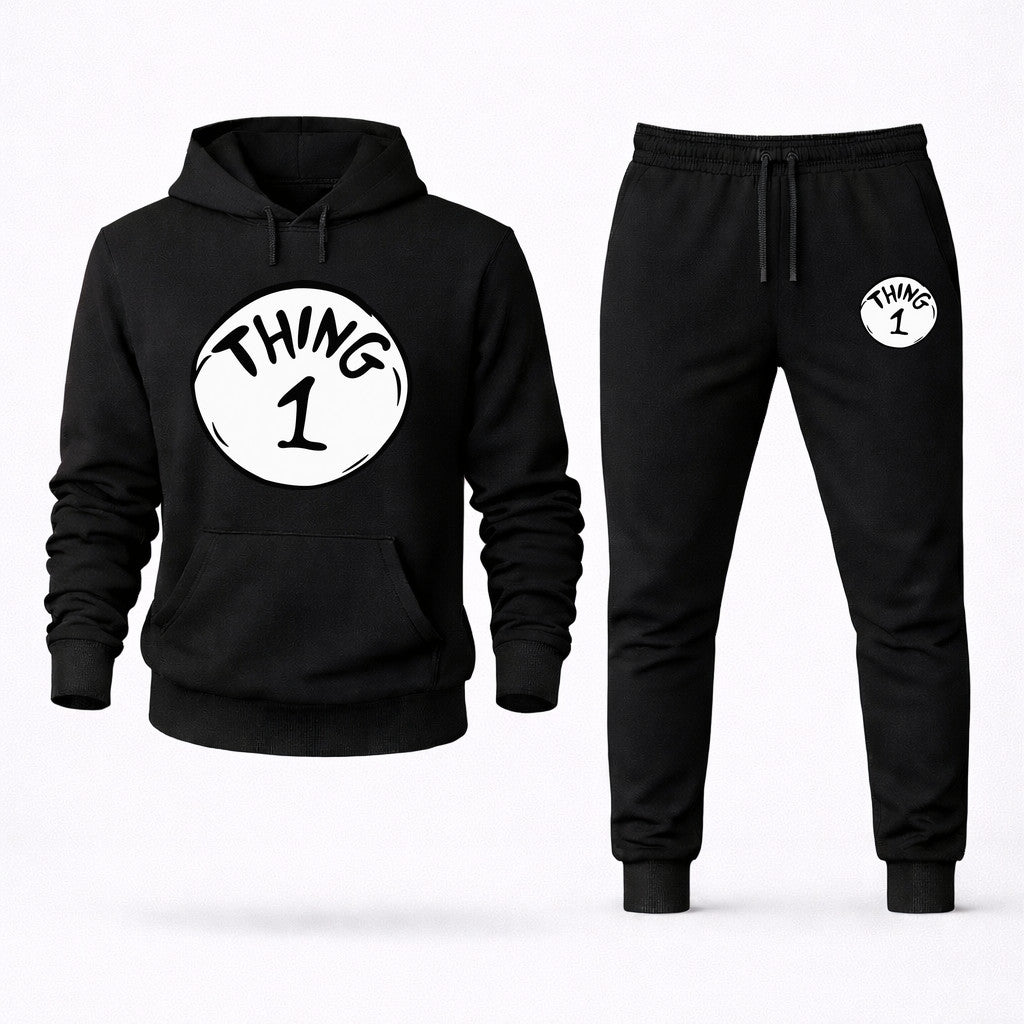Dr. Seuss Thing 1 Hoodie and Joggers Set - Black