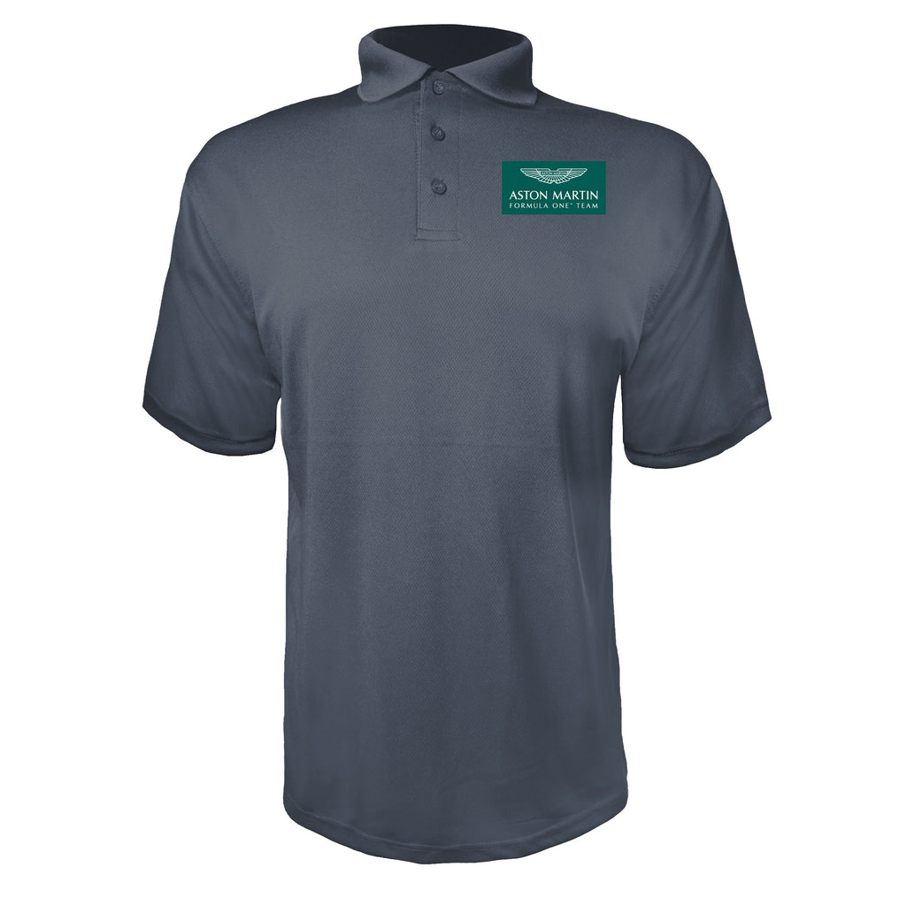 Aston Martin Formula One Team Charcoal polyester polo